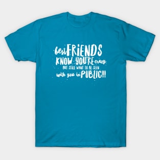 Best FRIENDS Know You're Crazy, but still want to be seen with you in PUBLIC!!! T-Shirt